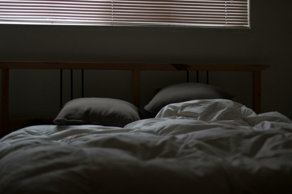 messy bed sleep fatigue tired sleepy exhausted