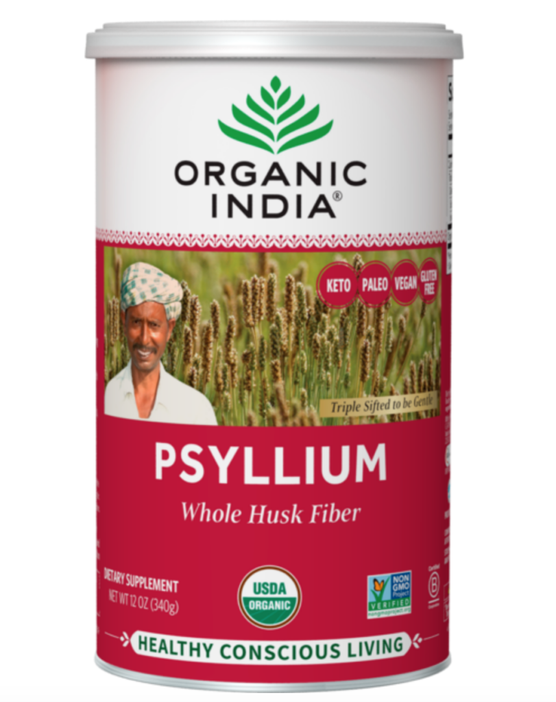 Organic India Whole Husk Psyllium best gut health supplements for bloating
