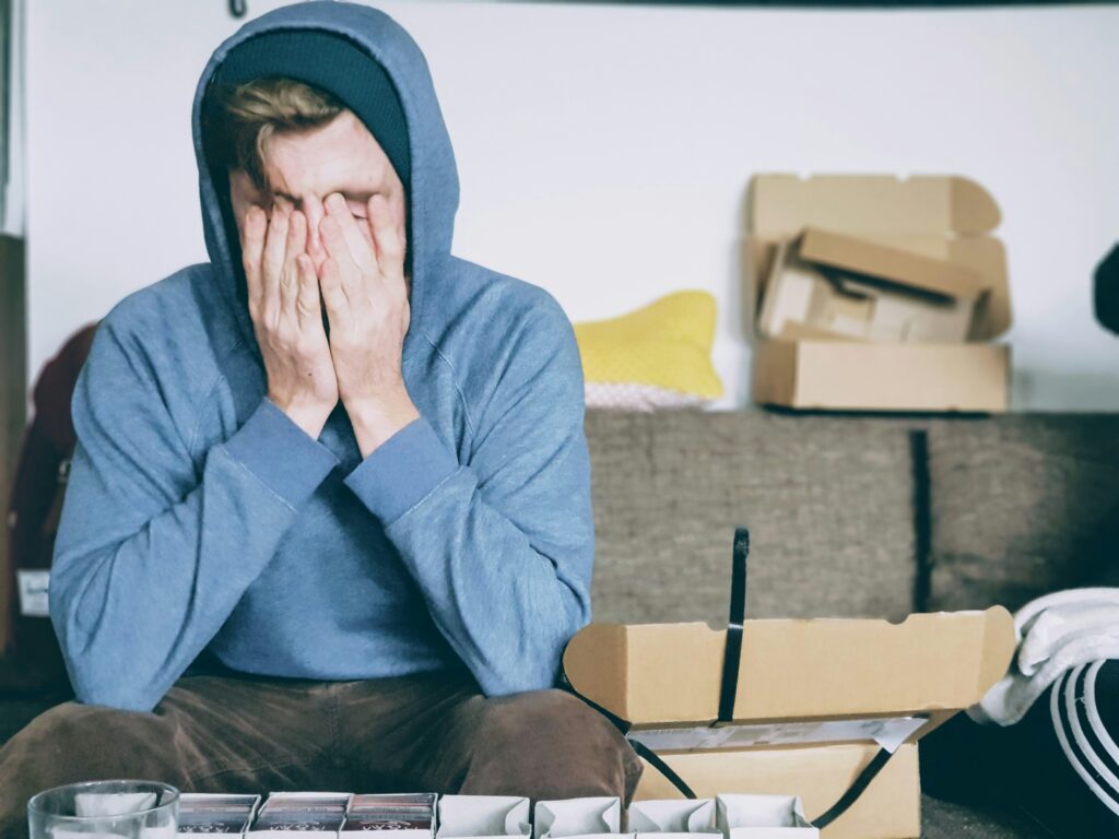 stressed out man overthinking high functioning anxiety signs