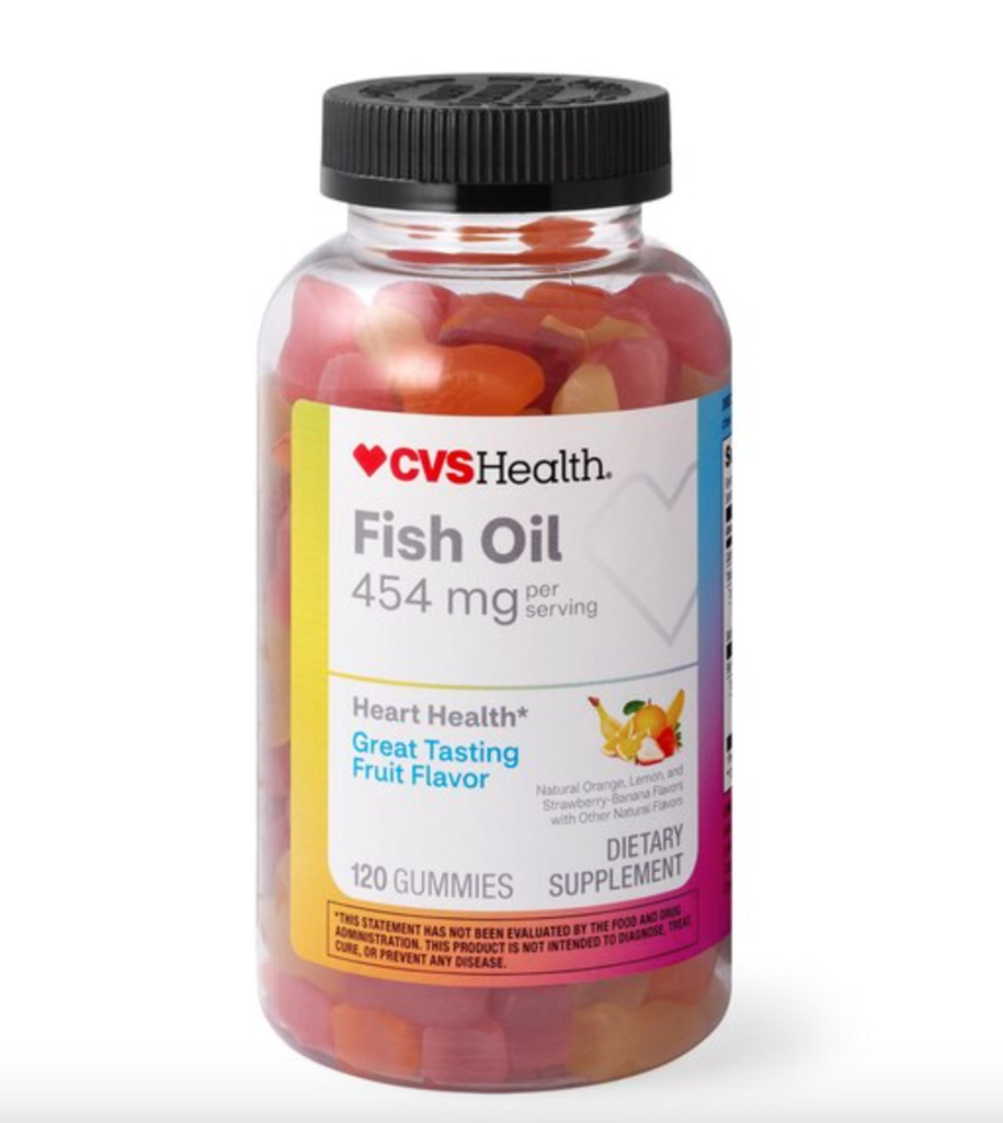 CVS Fish Oil Gummies, 454 MG best omega-3 supplements for brain and heart health