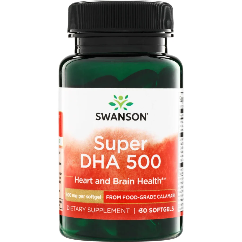 Super DHA 500 from Food-Grade Calamari best omega-3 supplements for brain and heart health