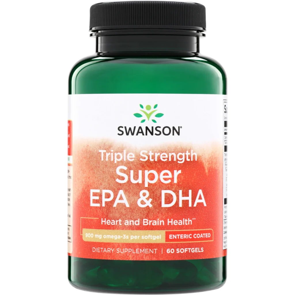 Triple Strength Super EPA & DHA - Enteric Coated best omega-3 supplements for brain and heart health