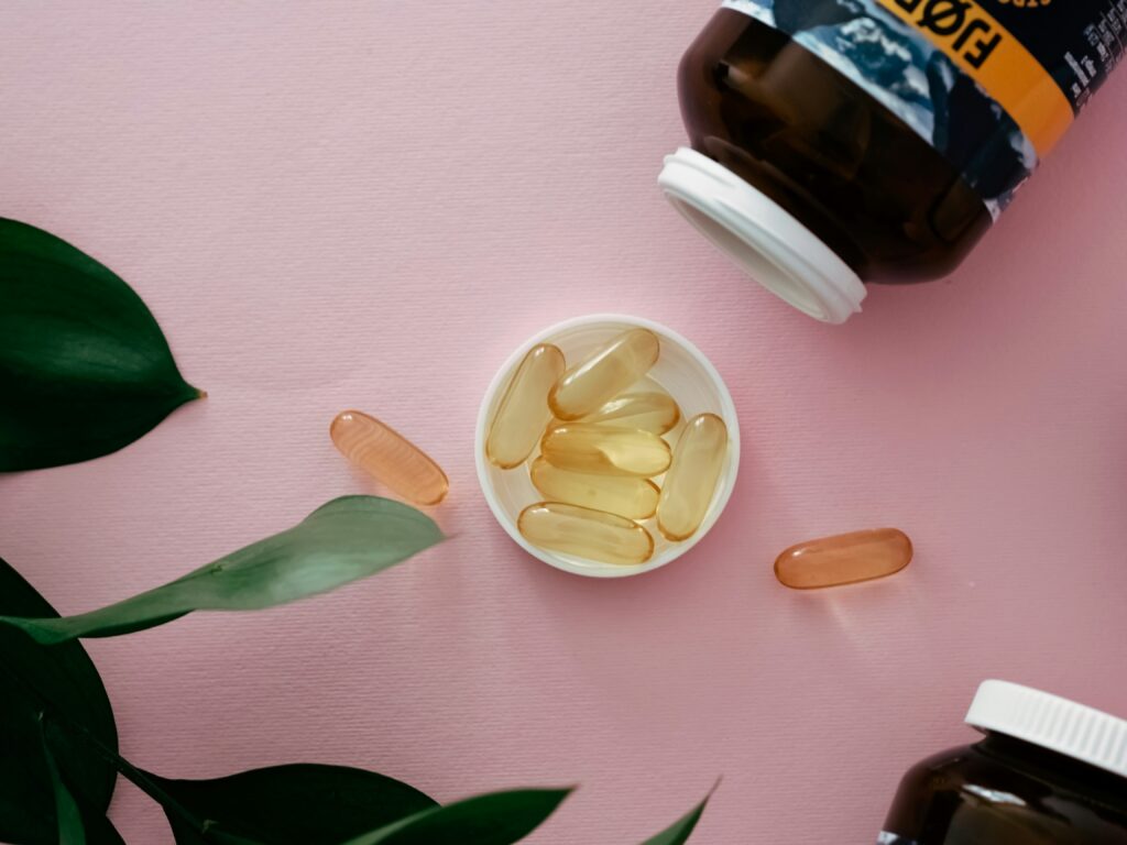 a bowl of fish oil supplements vitamins minerals