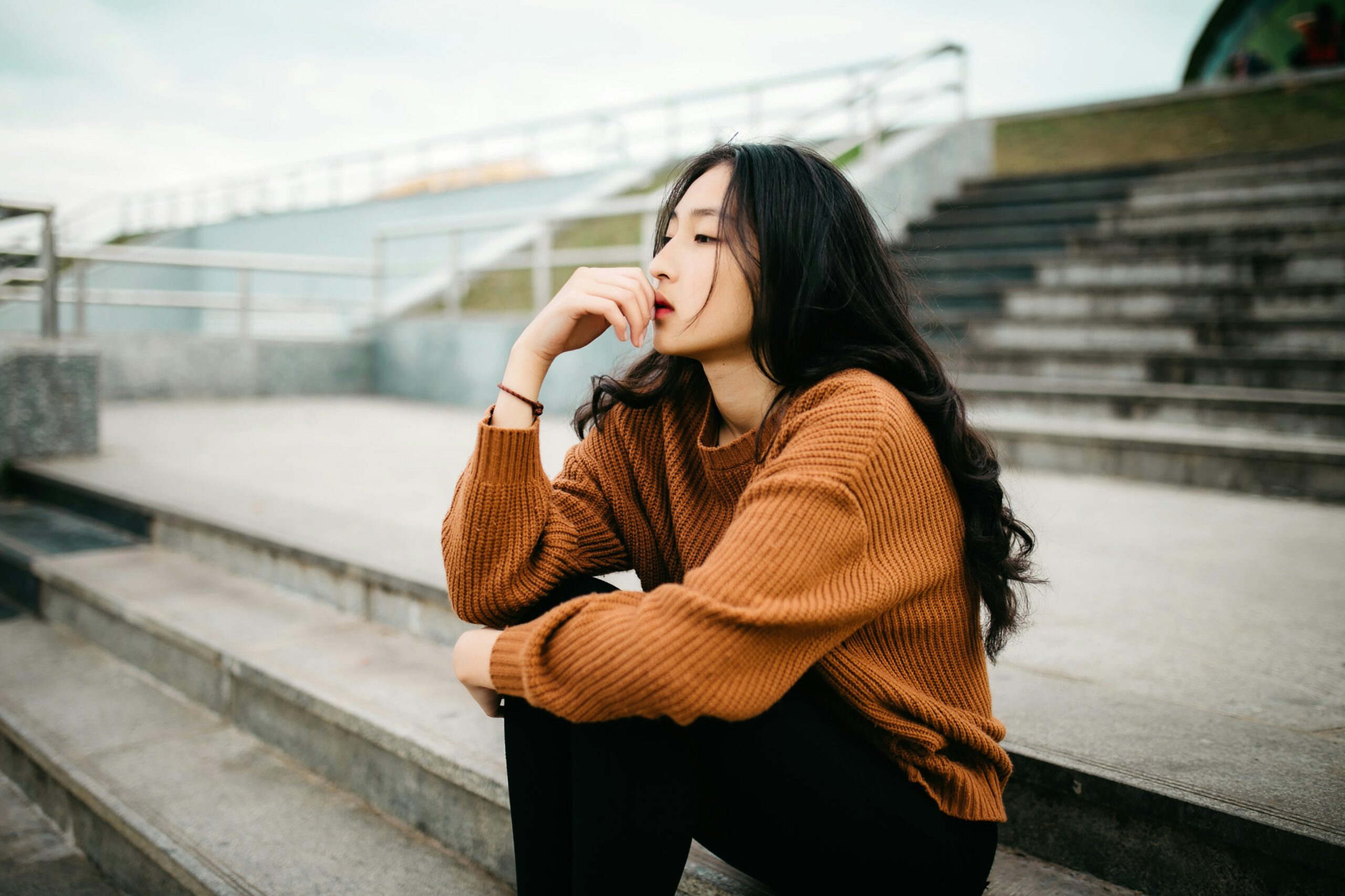 woman thinking and wondering how to calm the sunday scaries
