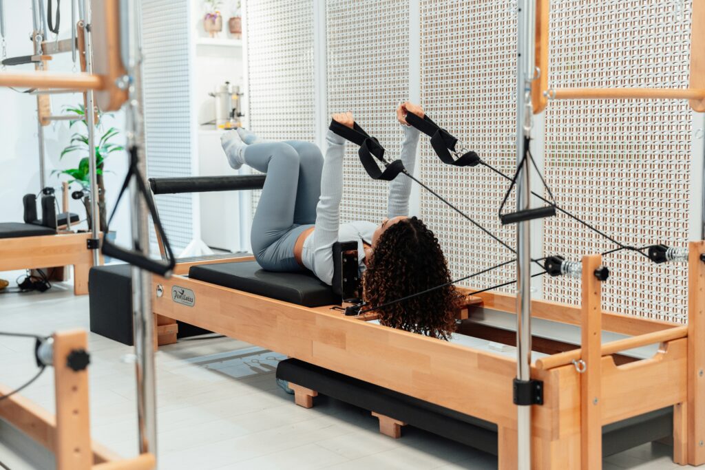 woman doing pilates