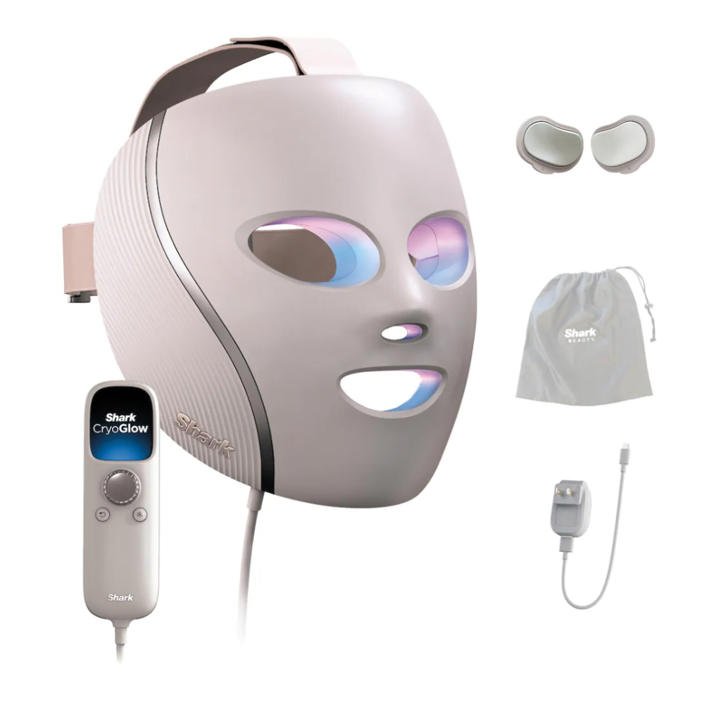Shark™ CryoGlow™ Under-Eye Cooling + LED Anti-Aging Red Light & Skin Clearing Mask home spa wellness products