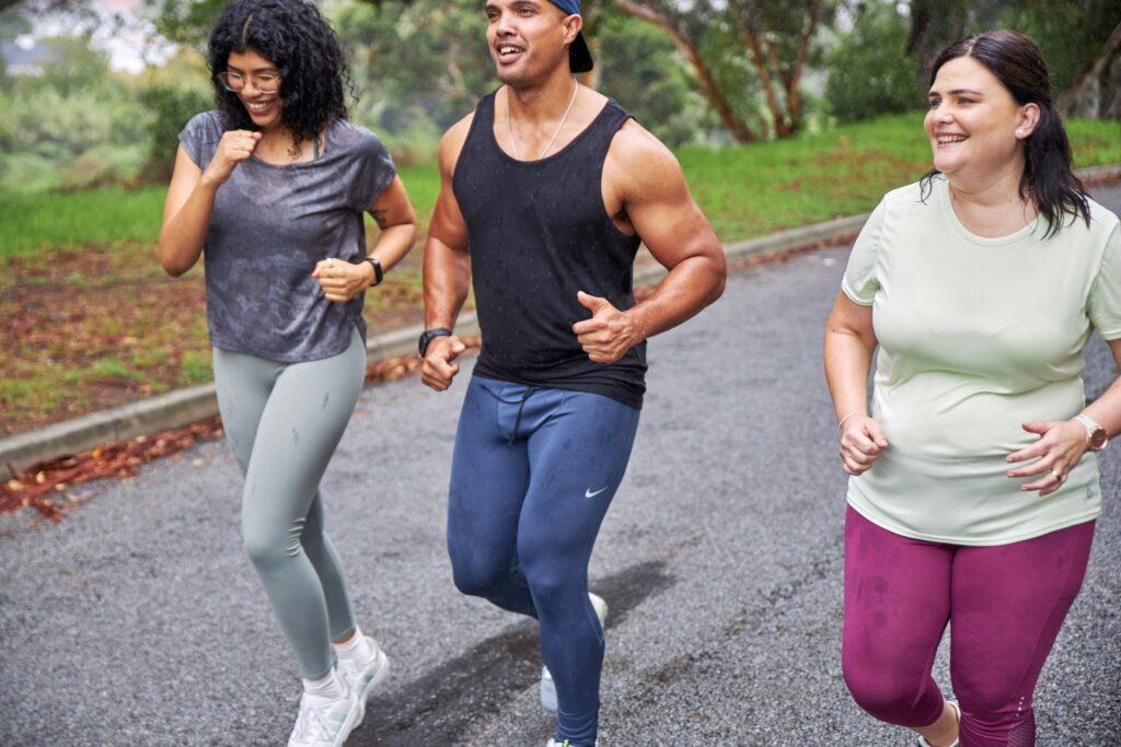 people running outdoors exercising exercise run don't stretch after running