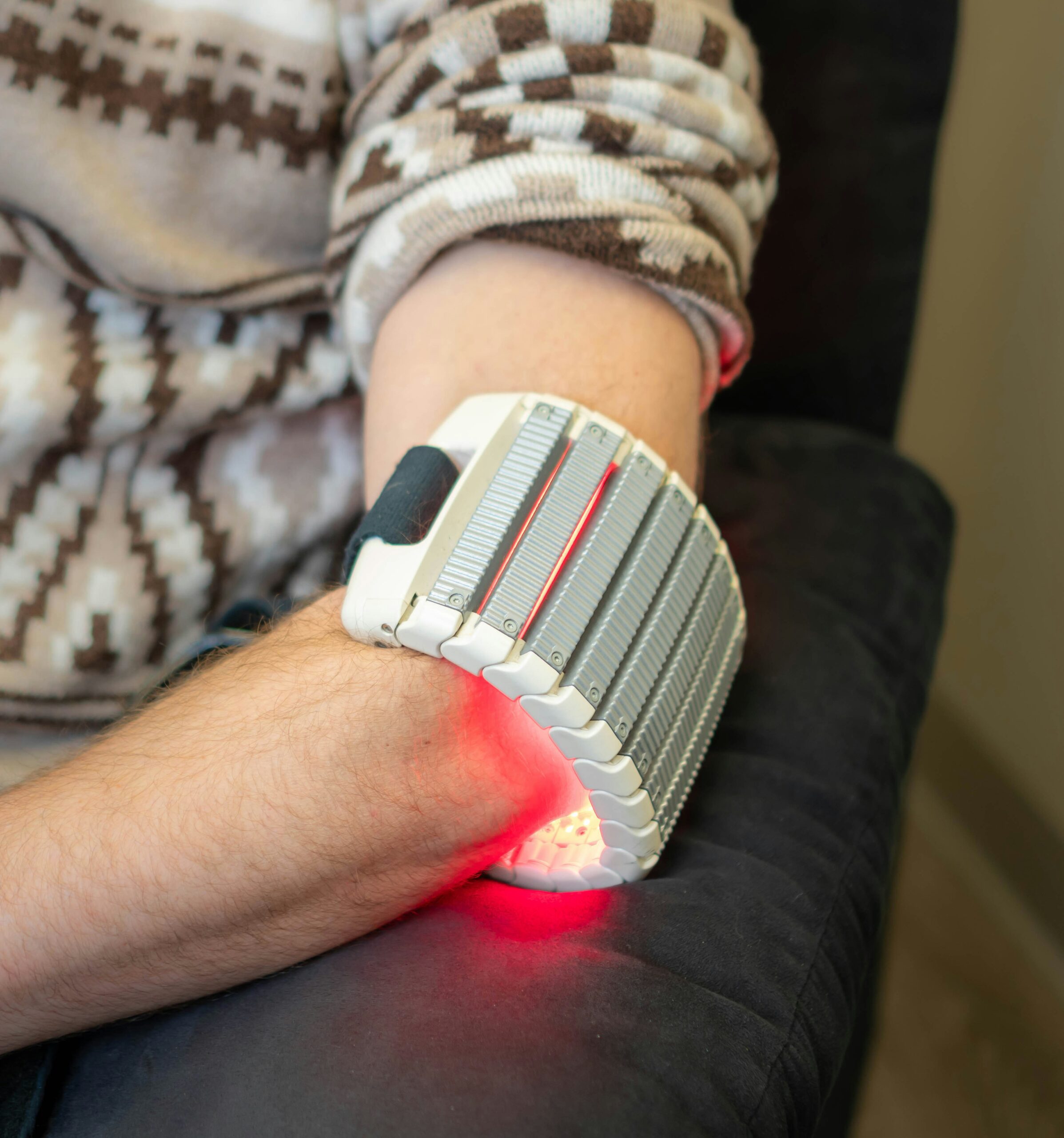 getting red light therapy done