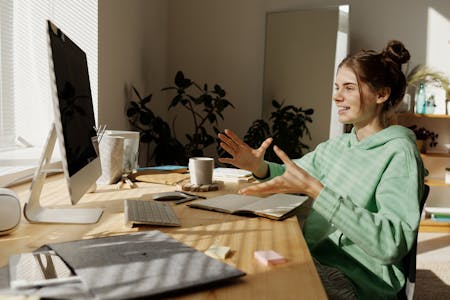 mental health for teens girl chatting with someone on the computer