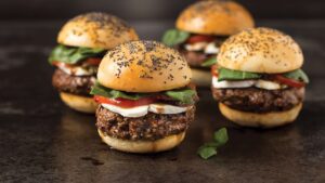 healthy bbq options - caprese burgers