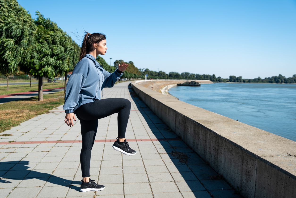 holiday recover woman exercising 