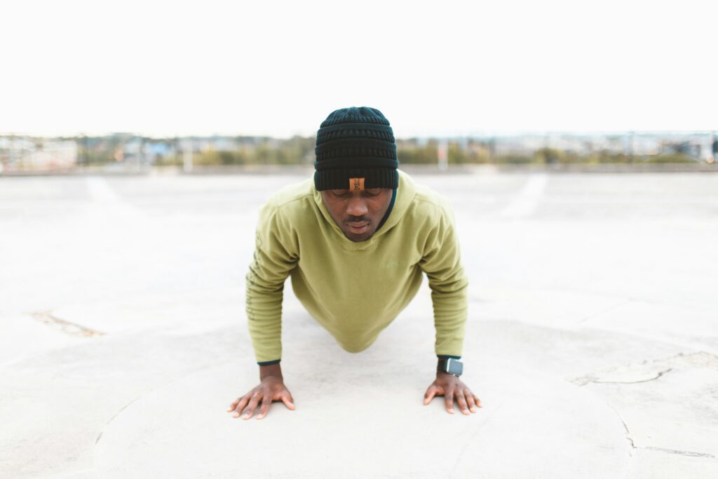 endurance exercises - man doing pushups