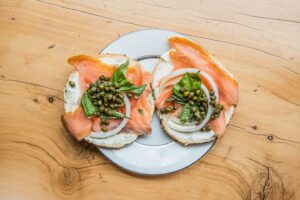 bagels and lox - gluten-free lunch