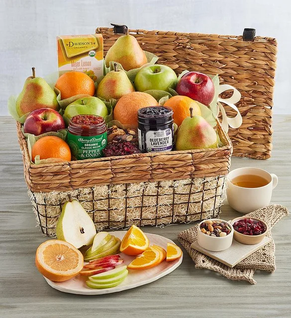 Deluxe Organic Fruit Gift Basket healthy gift baskets
