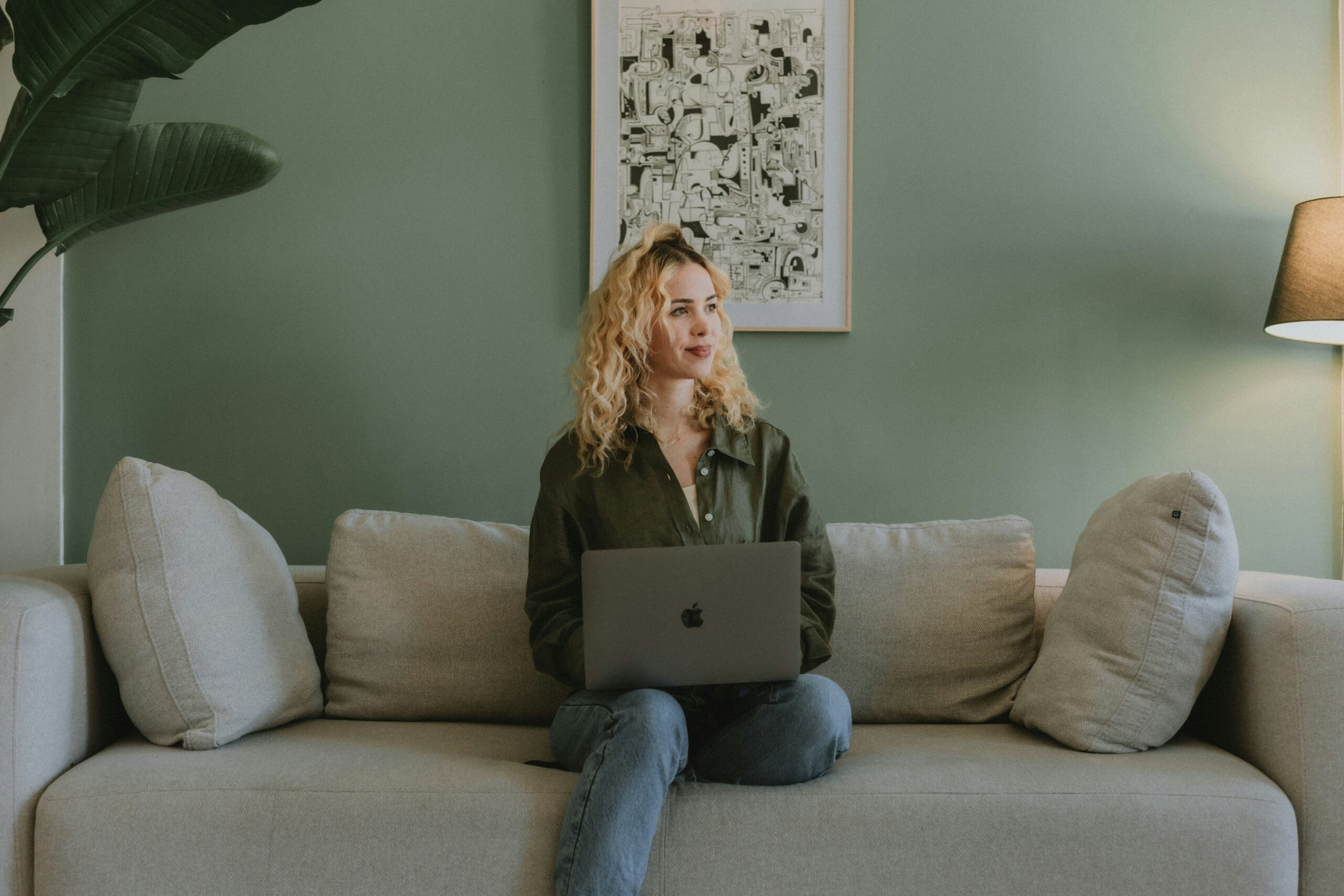 how to start online counseling in the fall woman doing telehealth therapy