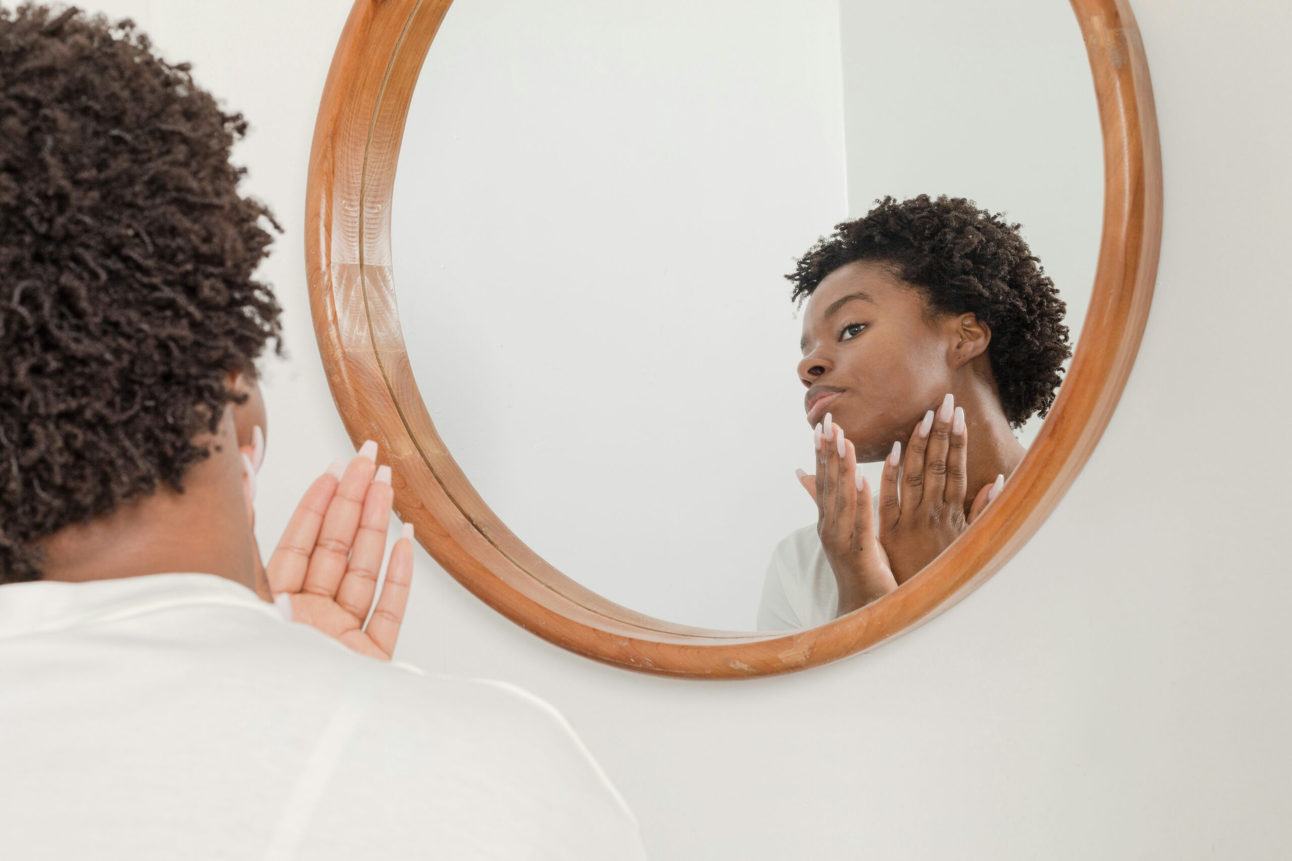 overthinking detox gut skin connection woman doing skincare