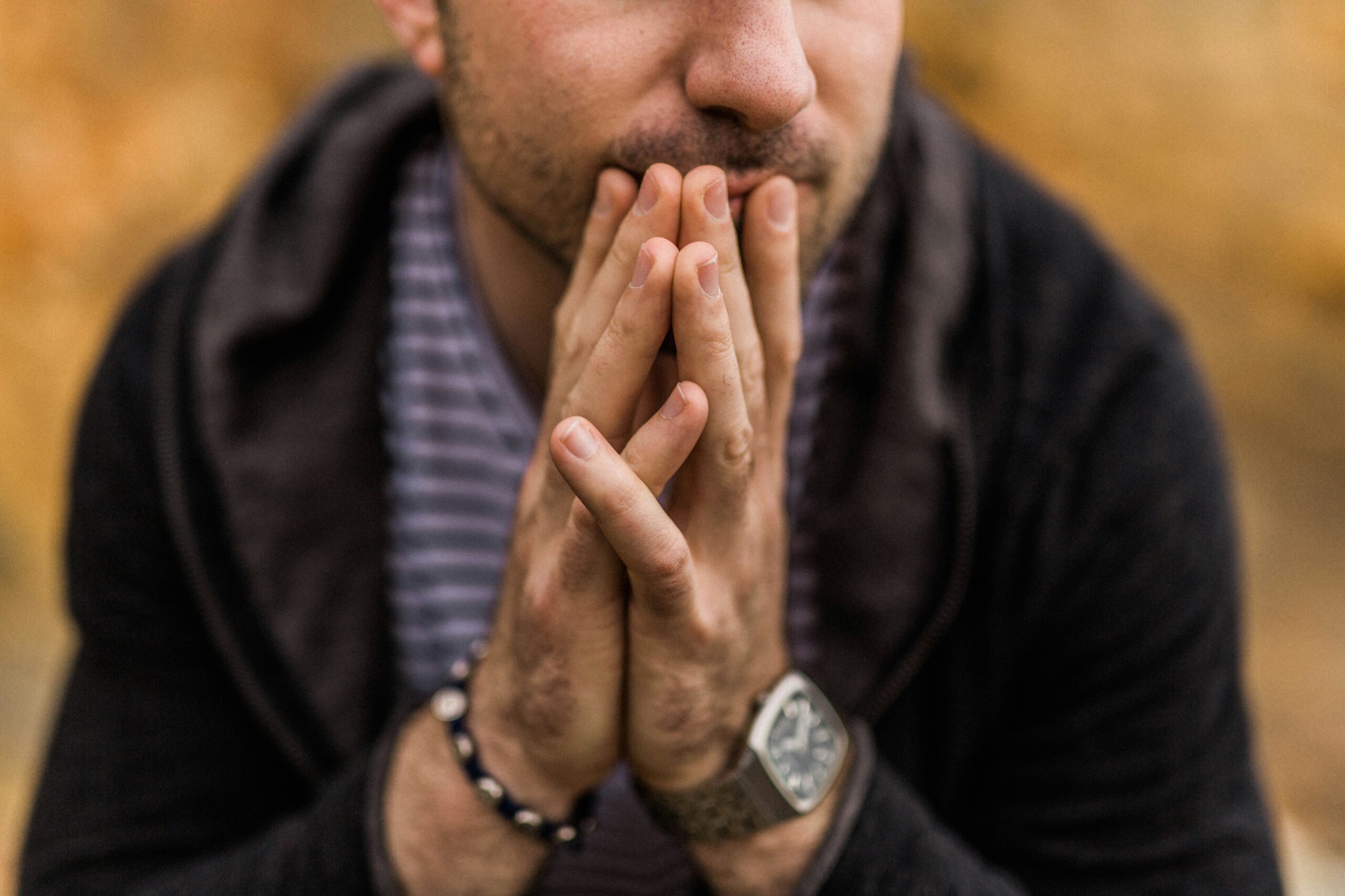 man worried overthinking detox