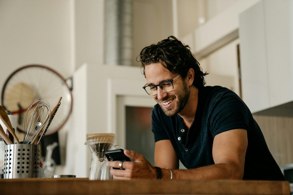 man on phone job search stress coping