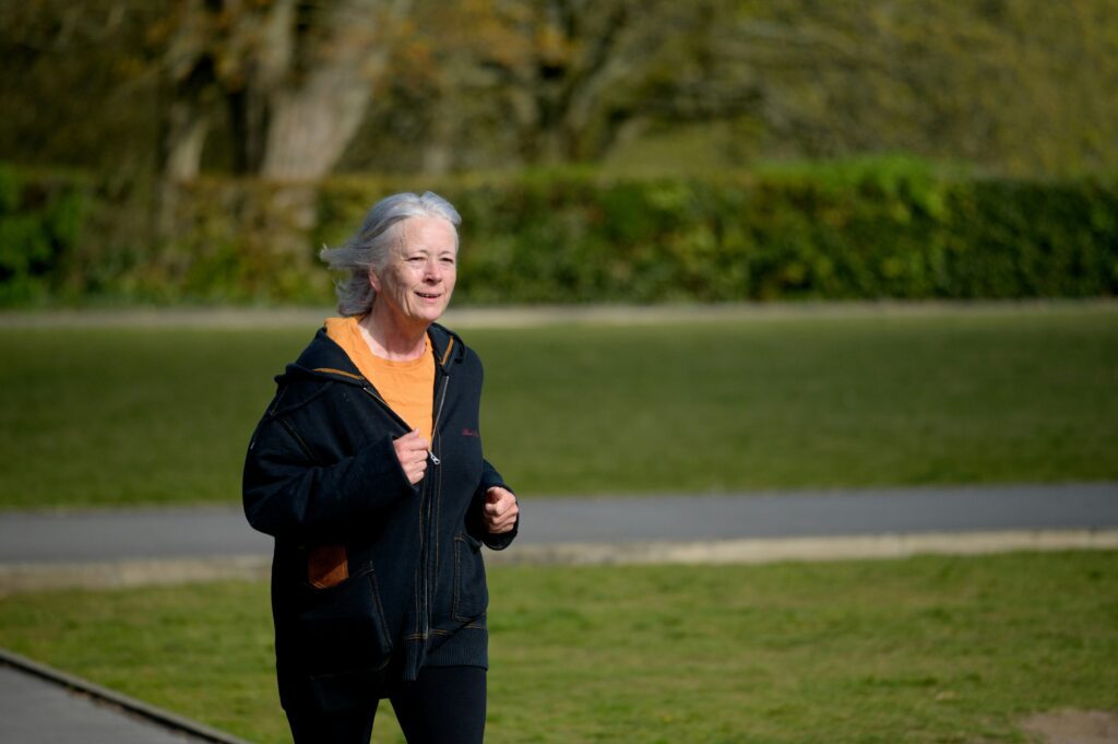 woman walking walking routine beginners over 50