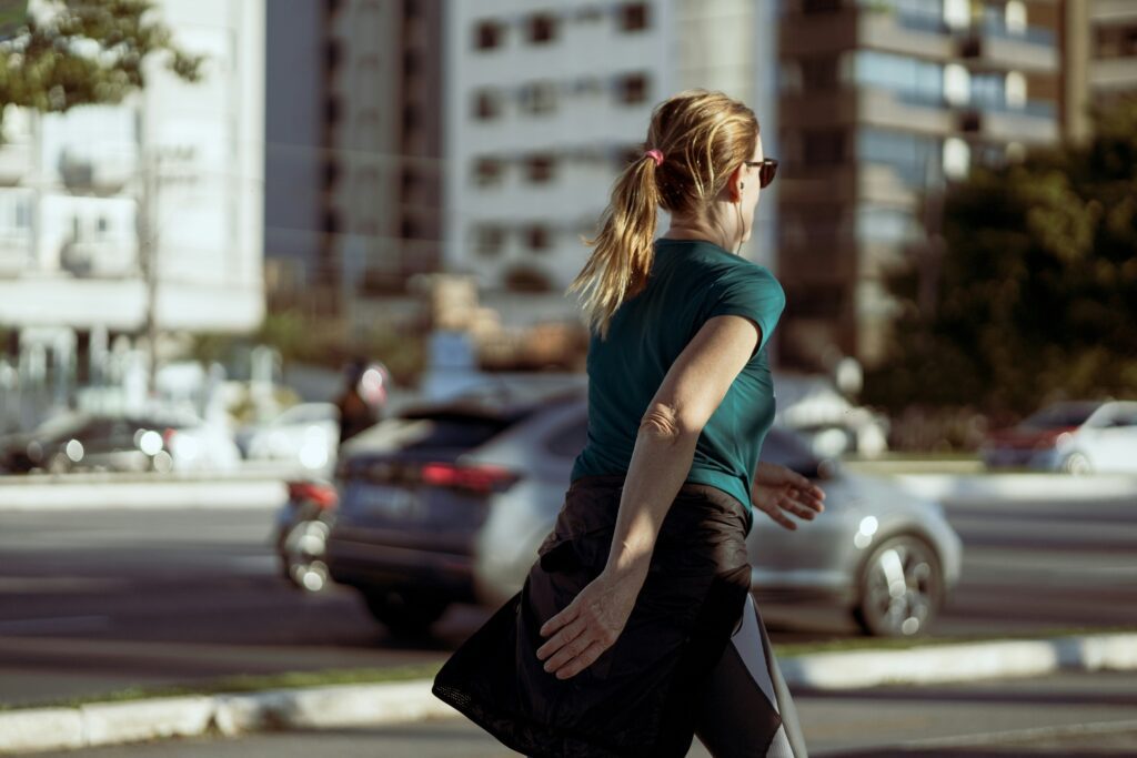 woman power walking walking routine beginners over 50