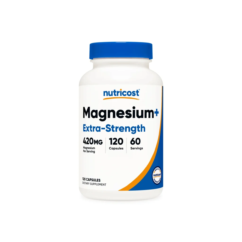 Nutricost Magnesium+ (Extra Strength) Capsules best magnesium supplements for sleep and stress